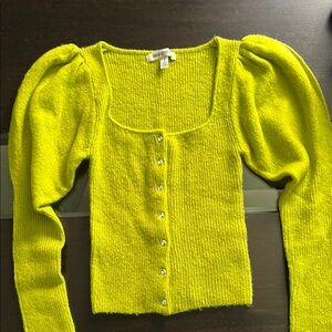 Urban Outfitters Lime Green Cardigan